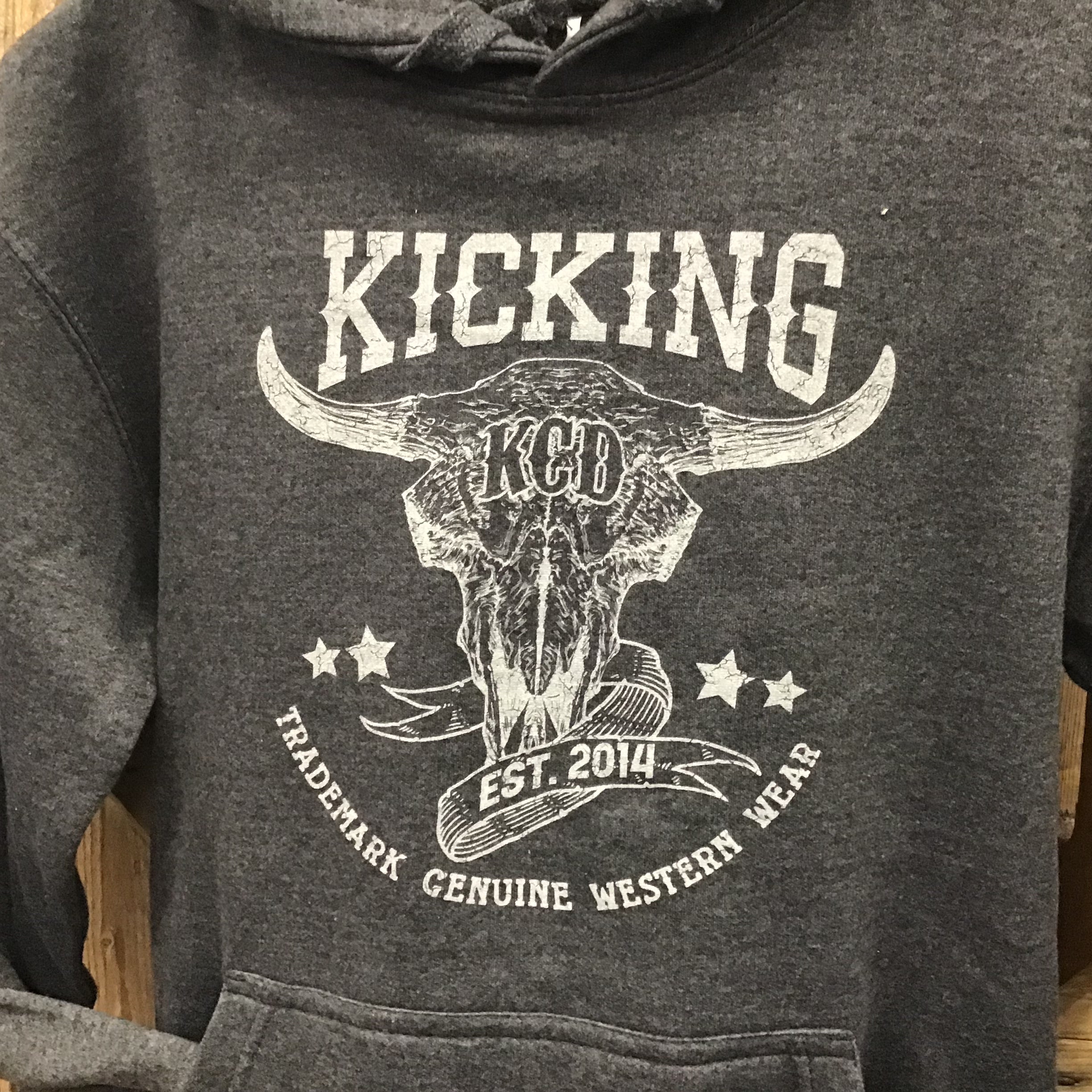 Unisex Dark Grey Hoodie -  Bull Grey