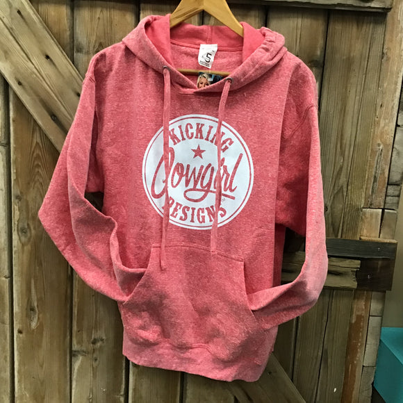 Women’s Heather Red Hoodie - Philly White Sparkle