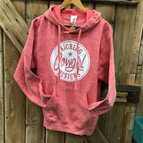 KCD Women’s Hoodie Heather Red- Philly logo White Sparkle
