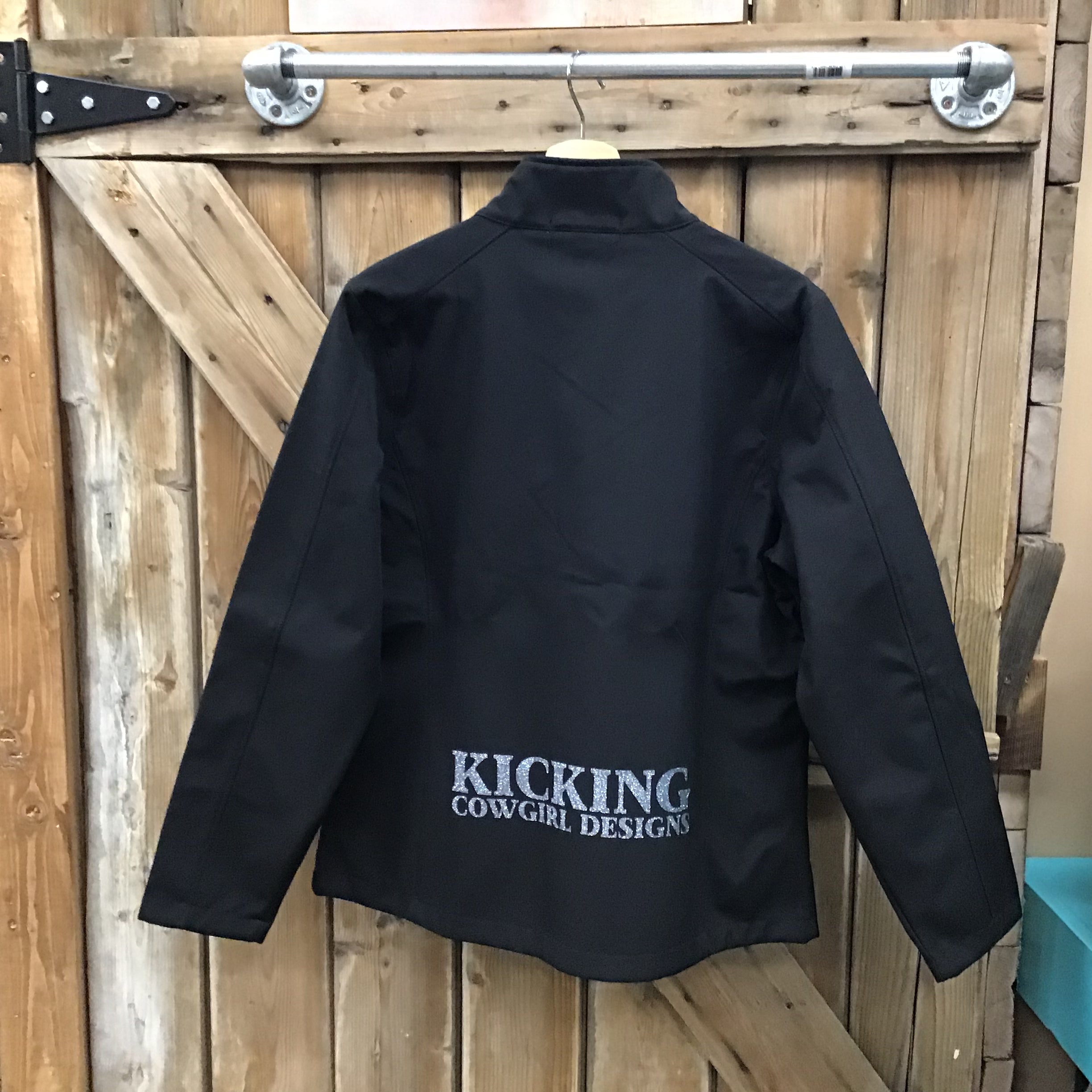 Women’s Black Barn Jacket- KCD Silver Sparkle