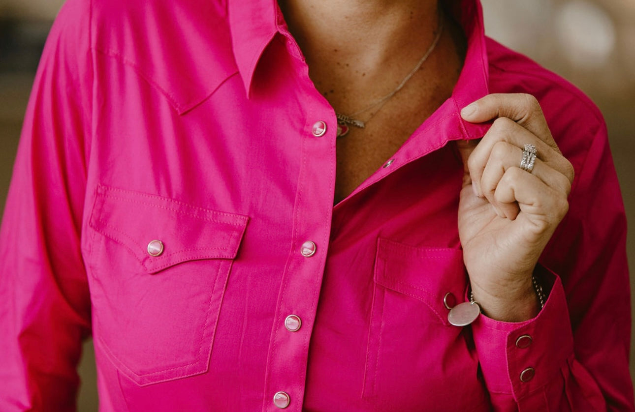 Wrangler Women’s Rodeo Shirt TOUGH ENOUGH TO WEAR PINK