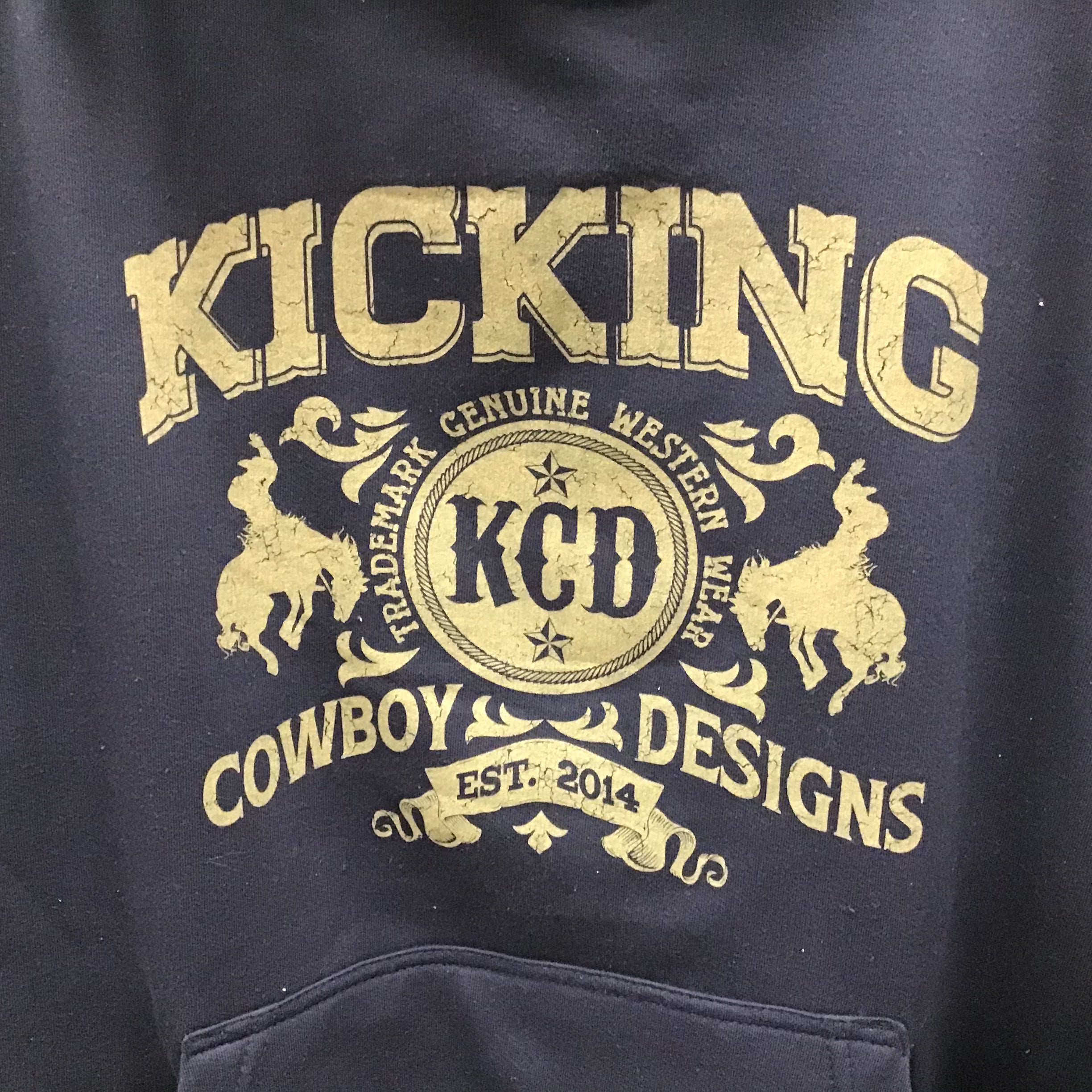 Men’s Navy Hoodie  - Bronc