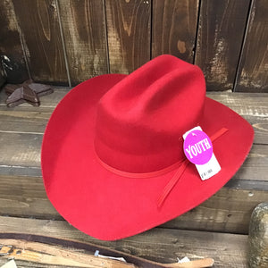 Twister Youth Felt Hat - Red