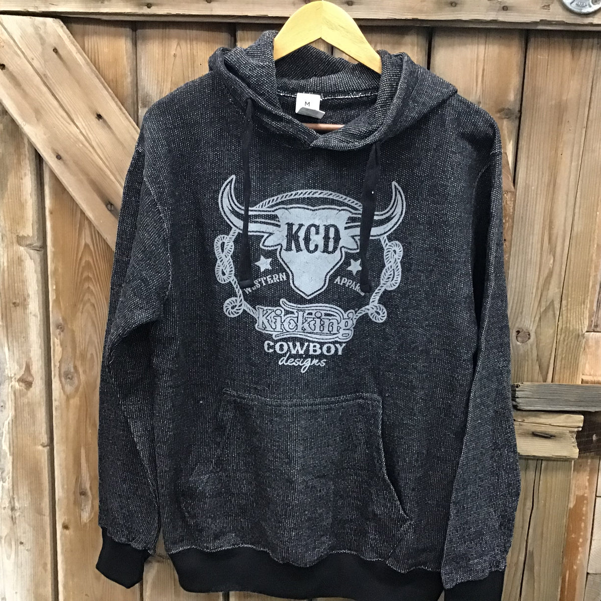 Men’s Heather Grey Hoodie- Bull Rope