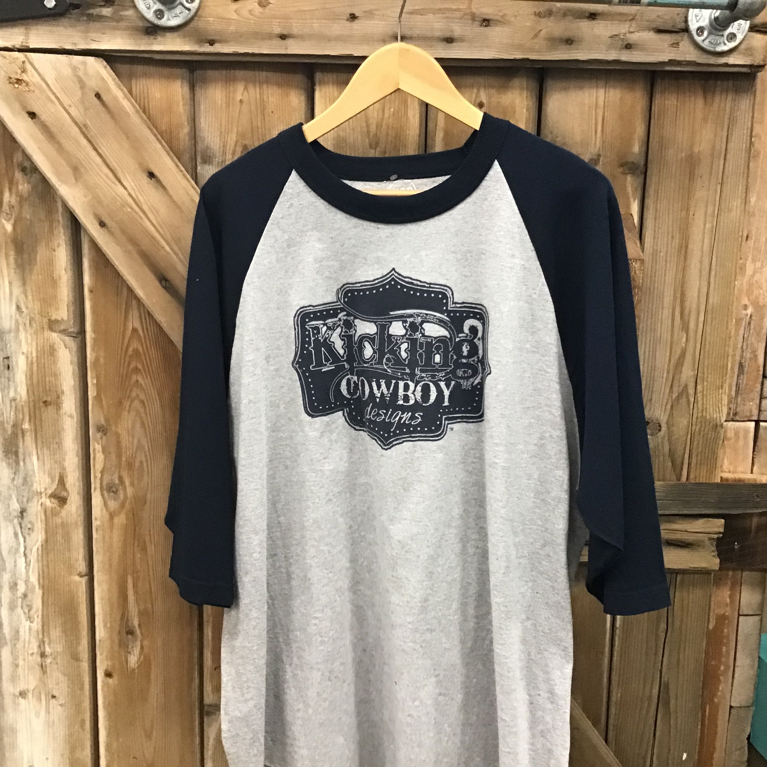 Men’s 3/4 Sleeved Tee - Navy Buckle 2XL
