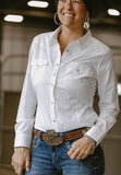 Ladies Wrangler White Rodeo Shirt