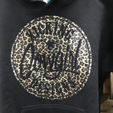 KCD Women’s Hoodie Black - Philly logo Leopard