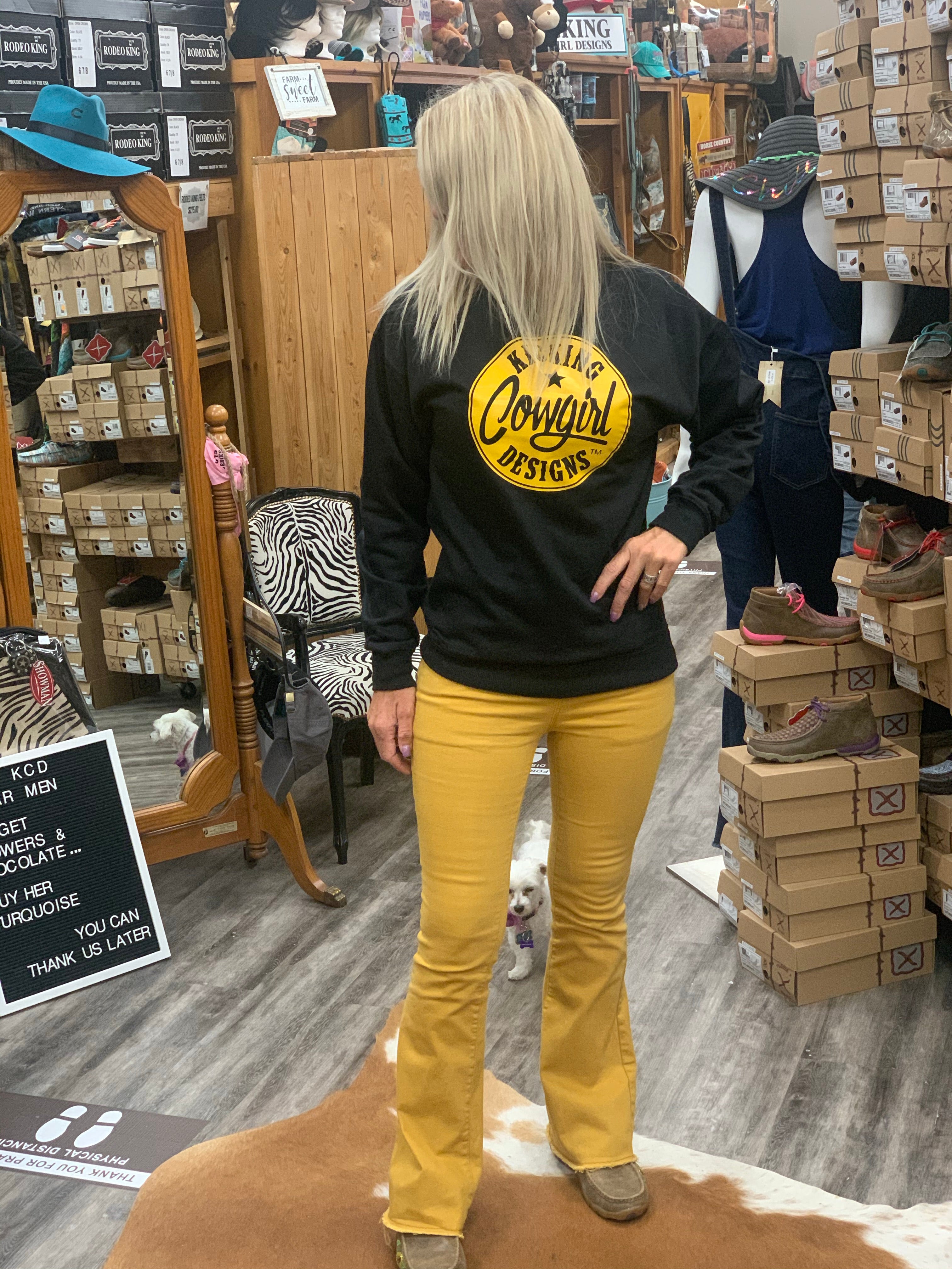 Women’s Crew Neck Sweatshirt - Philly Yellow