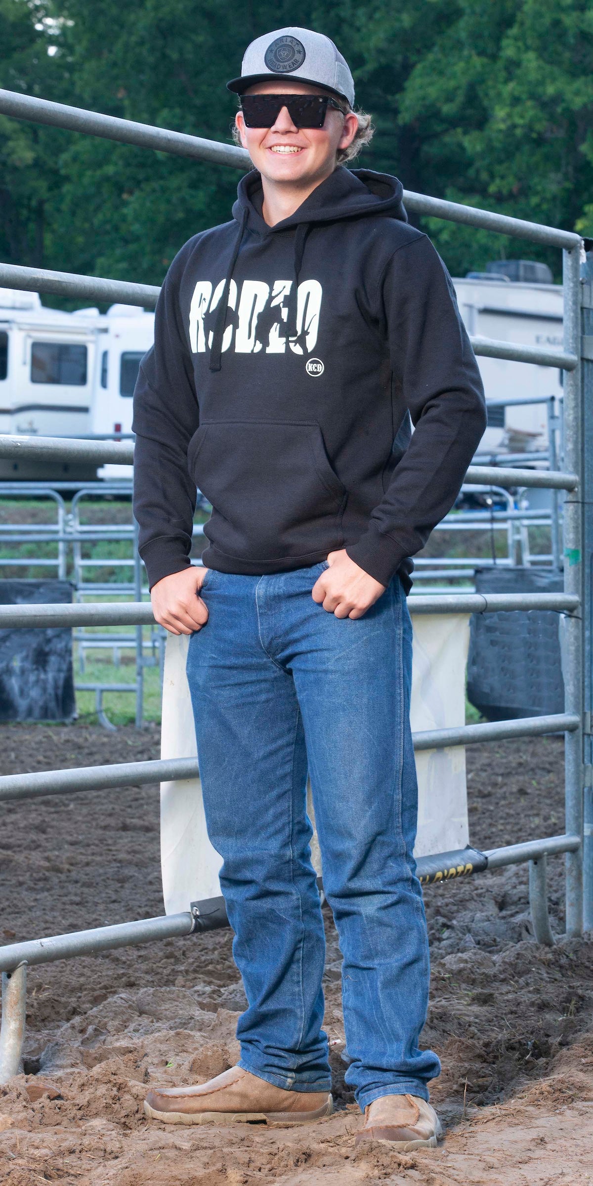 Unisex Black Hoodie - “Rodeo” Glow in the Dark