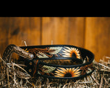 Nocona Sunflower Leather Belt