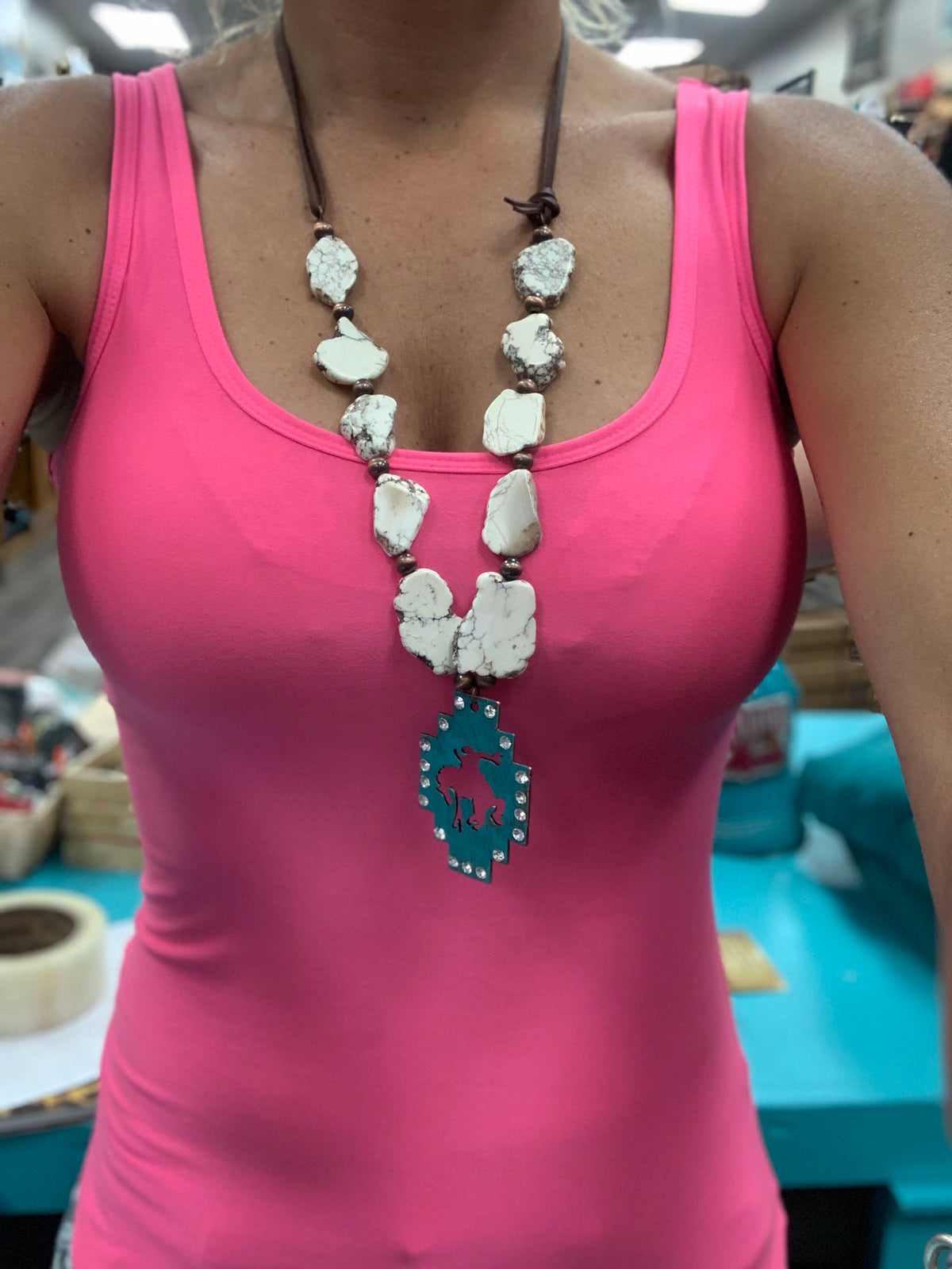 Turquoise Stone Necklace