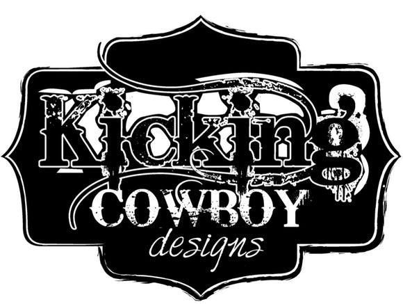 Kicking Cowboy Designs Sticker