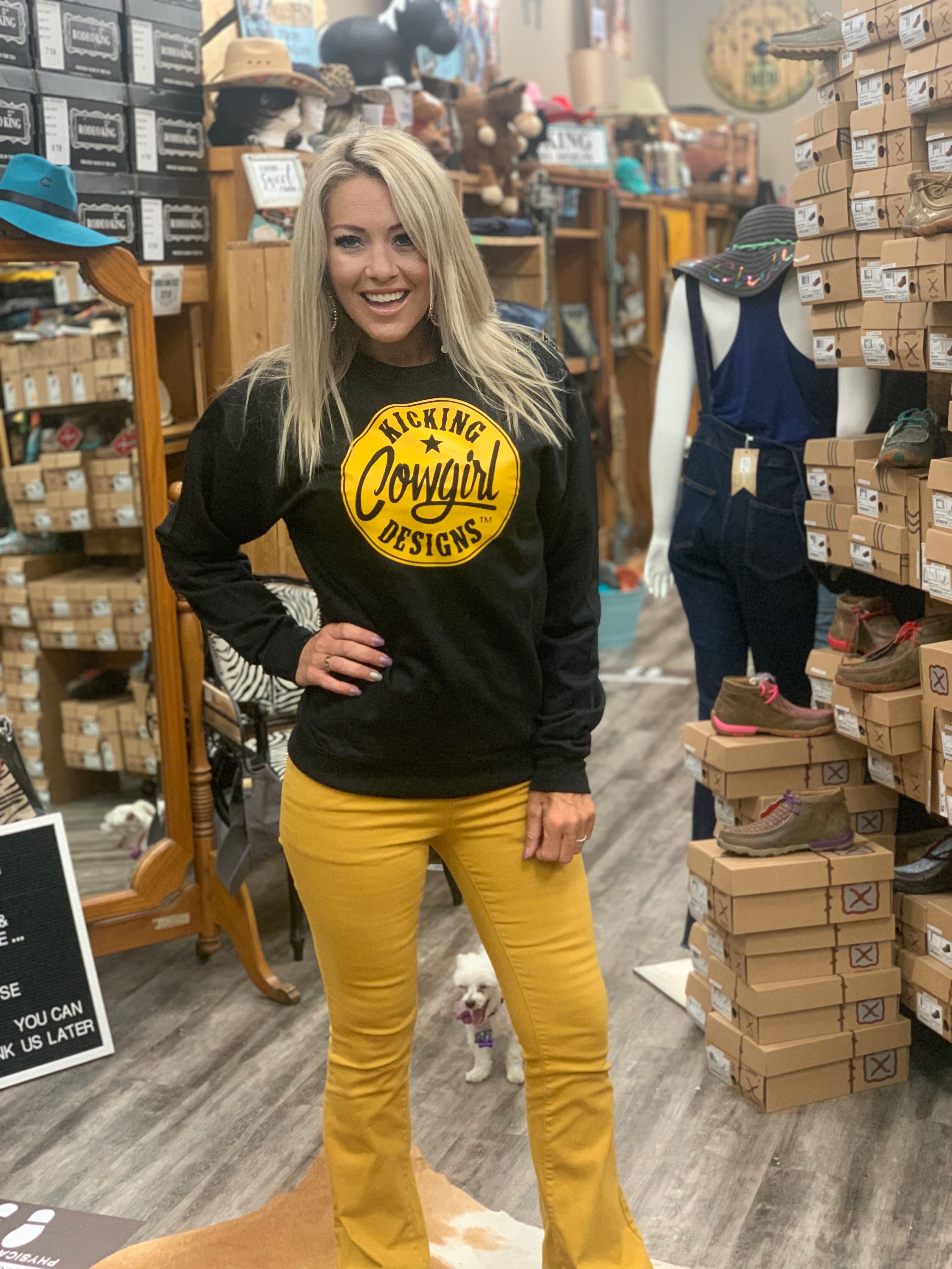 Women’s Crew Neck Sweatshirt - Philly Yellow