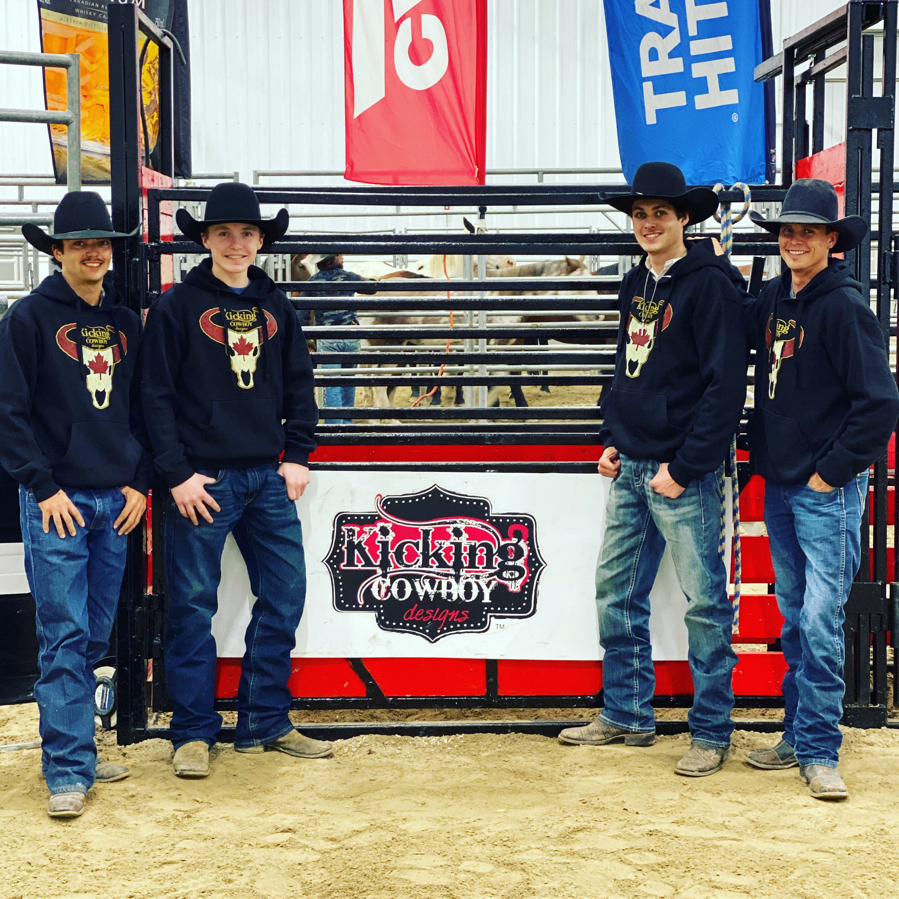 Men’s Black Hoodie - Canada Bull - Cowboy