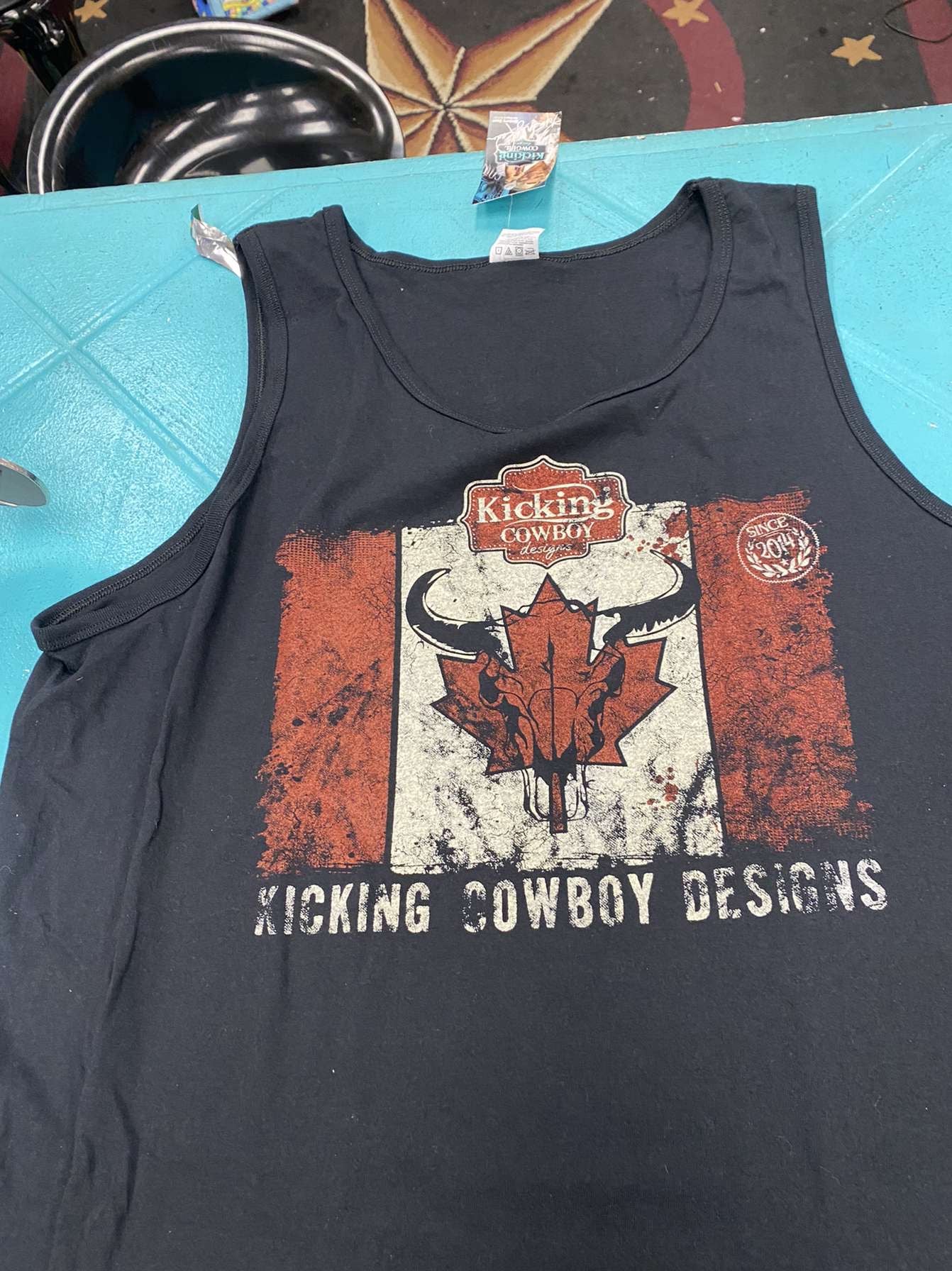 Men’s Black Muscle Tank - Canada Cowboy