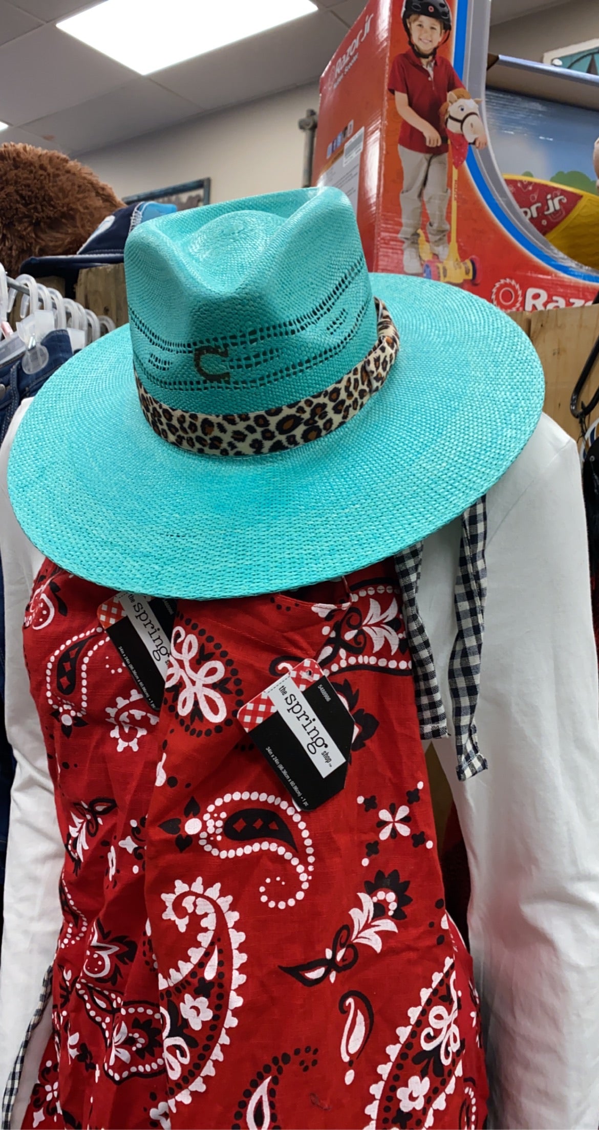 Charlie 1 Horse Straw Hat - Turquoise