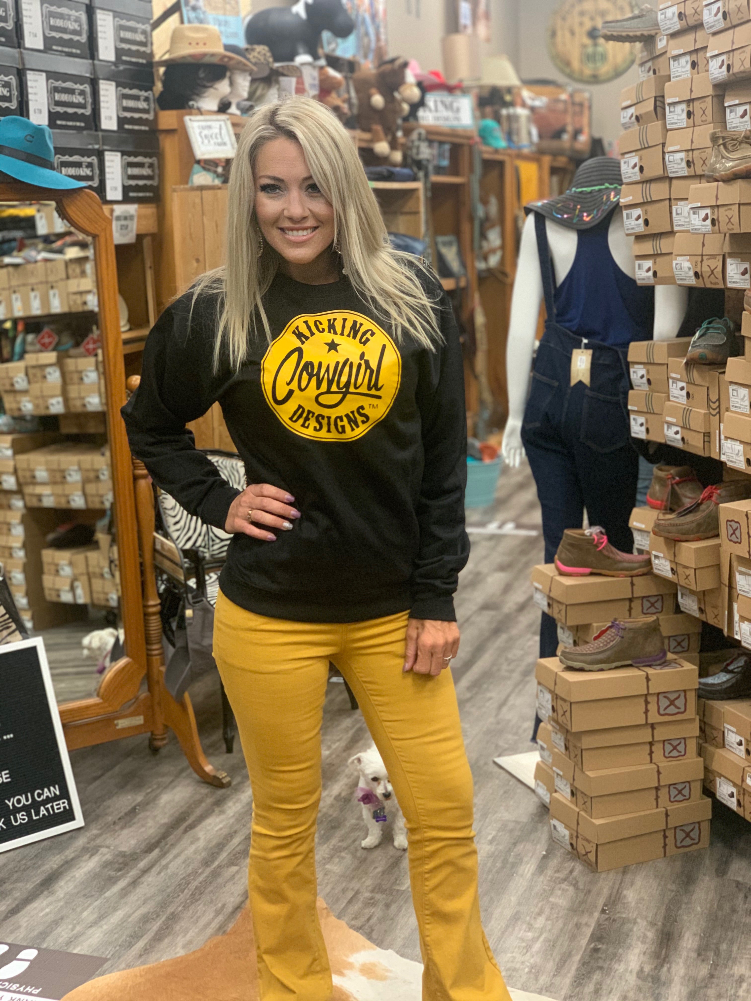 Women’s Crew Neck Sweatshirt - Philly Yellow