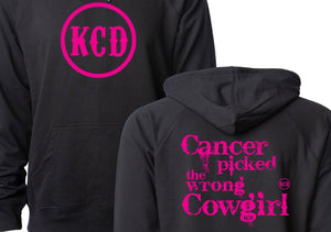 Cancer Picked The Wrong Cowgirl Youth Hoodies