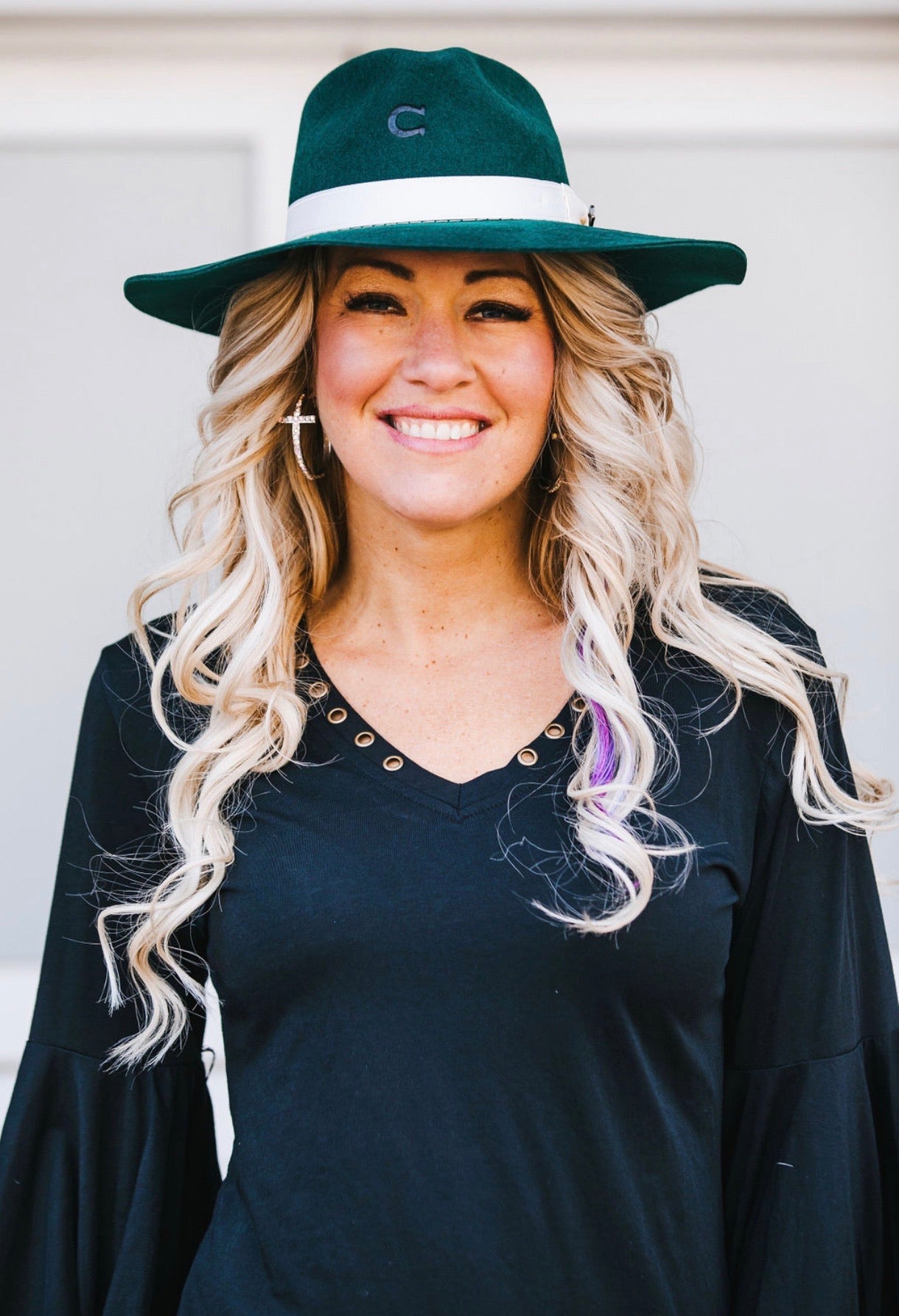 Charlie 1 Horse Felt Hat -Green