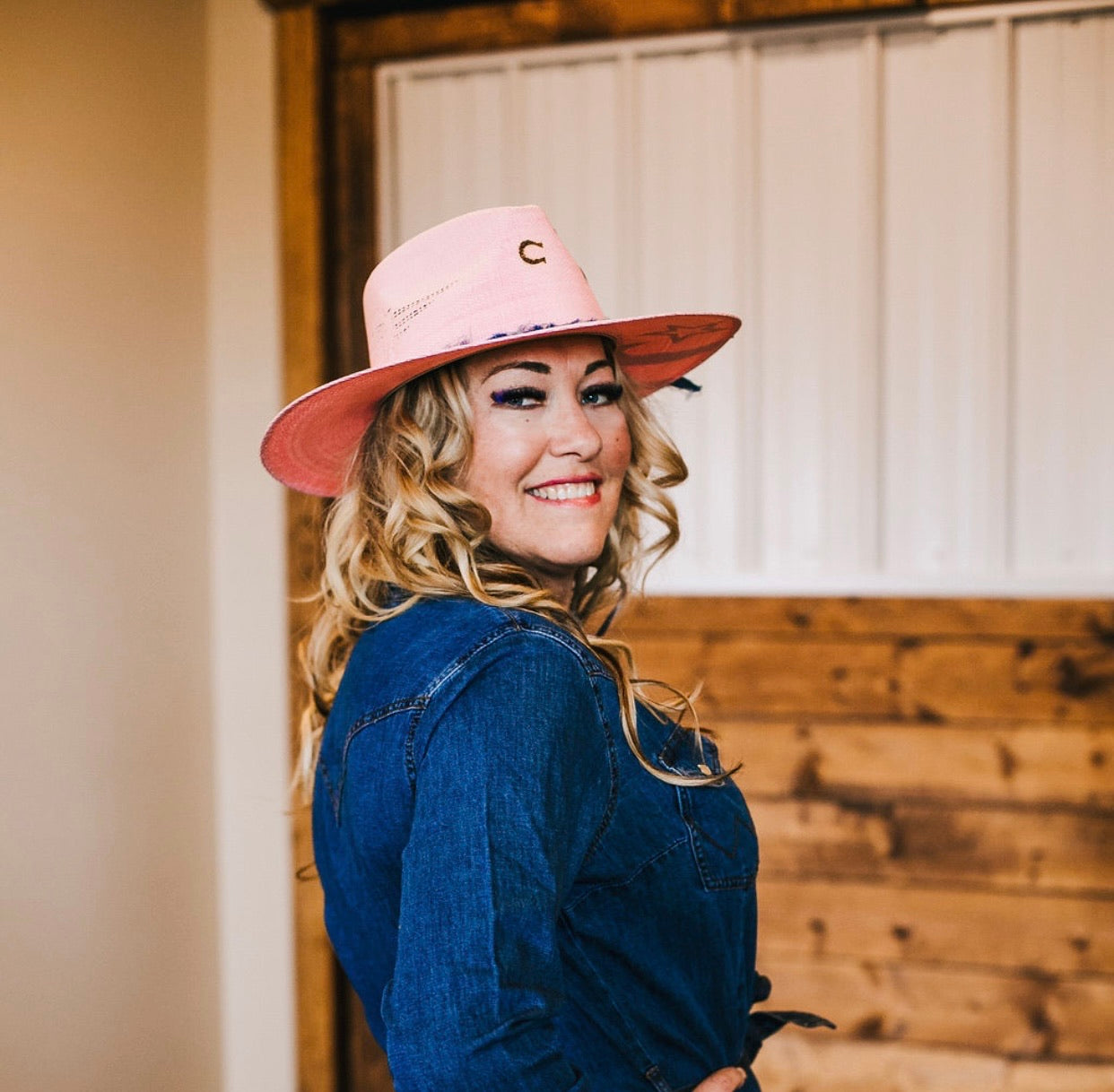 Charlie 1 Horse Straw Hat - Pink