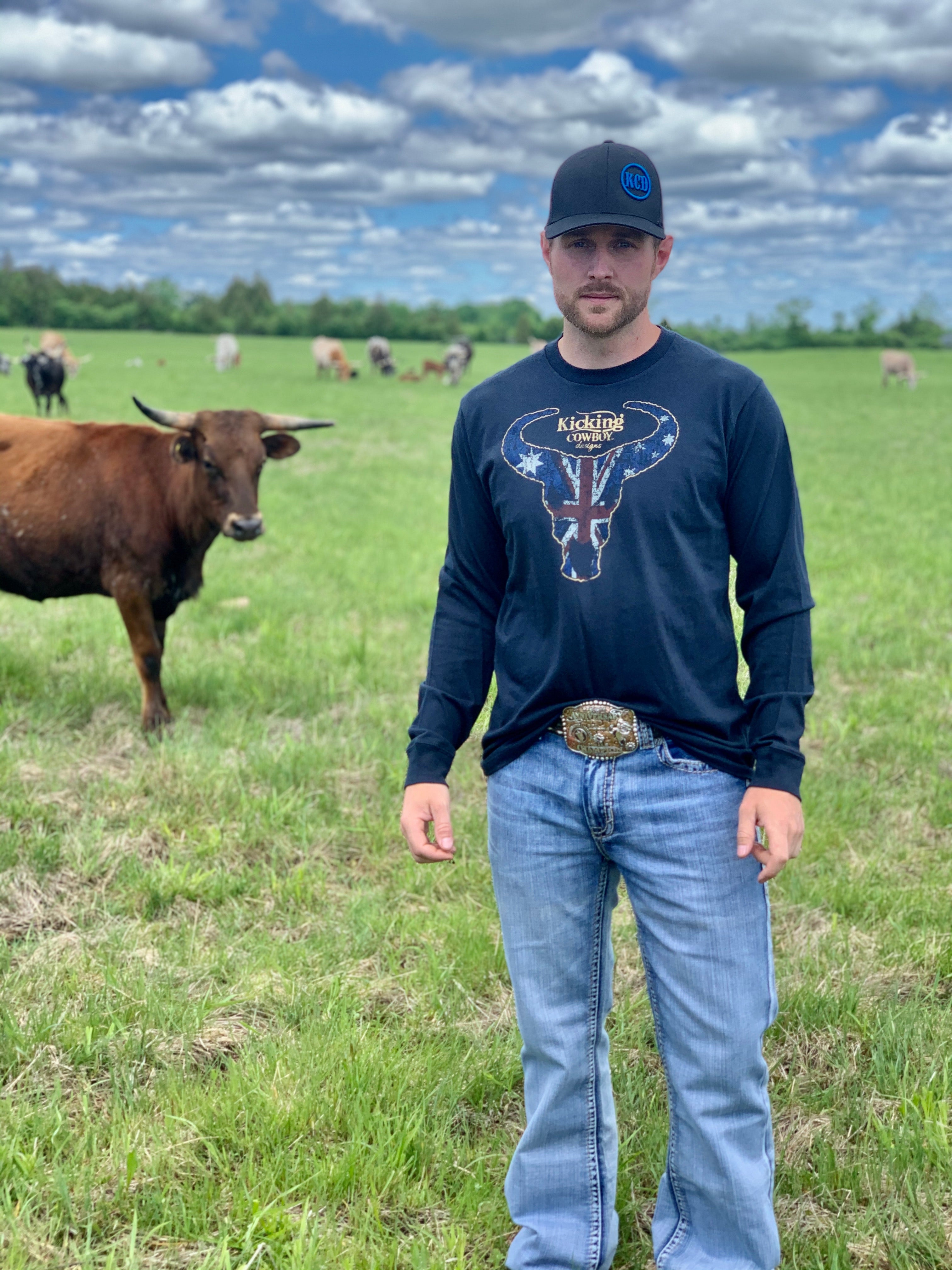 Men’s Navy Long Sleeve Tee - Australia Logo